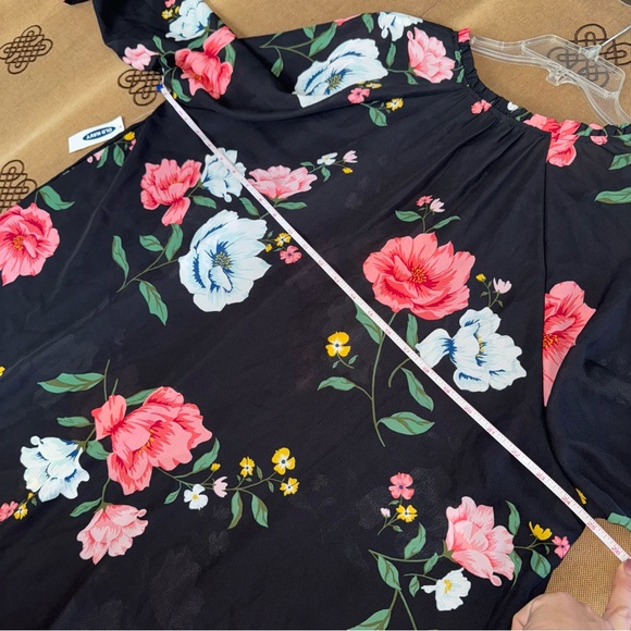 Old Navy NWT! V302842 Long Sleeve Versatile Dress In Black Floral Size XXL - Picture 15 of 16